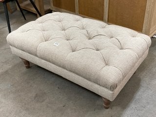 LINEN FOOTSTOOL IN OATMEAL: LOCATION - D7