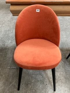 LOW BACK FABRIC DINING CHAIR IN PEACH: LOCATION - C3