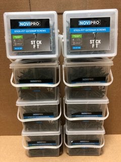 8 X BOXES OF NOVIPRO STICK FIT EXTERIOR SCREWS SIZE 5 X 70MM: LOCATION - AR1