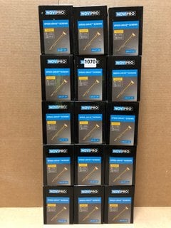 15 X BOXES OF NOVIPRO SPEED DRIVE SCREWS SIZE 5 X 70MM: LOCATION - AR1