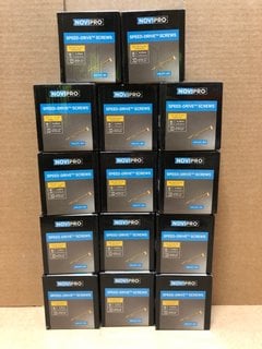 15 X BOXES OF NOVIPRO SPEED DRIVE SCREWS SIZE 4 X 45MM: LOCATION - AR3