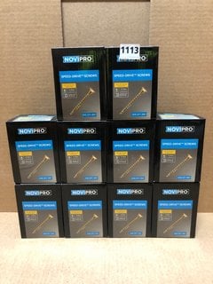 10 X BOXES OF NOVIPRO SPEED DRIVE SCREWS SIZE 4 X 45MM: LOCATION - AR3