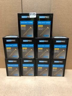 10 X BOXES OF NOVIPRO SPEED DRIVE SCREWS SIZE 4 X 45MM: LOCATION - AR3