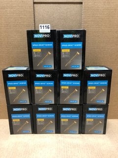 10 X BOXES OF NOVIPRO SPEED DRIVE SCREWS SIZE 4 X 45MM: LOCATION - AR3