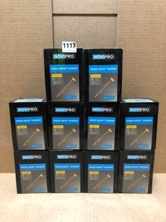 10 X BOXES OF NOVIPRO SPEED DRIVE SCREWS SIZE 4 X 45MM: LOCATION - AR3