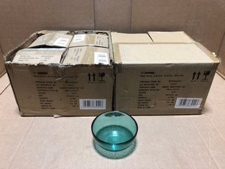 QTY OF GREEN CLEAR GLASS BOWLS: LOCATION - BR6