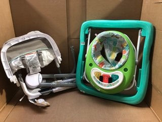 QTY OF ASSORTED BABY ITEMS TO INCLUDE MIXED GREEN BABY WALKER: LOCATION - BR7