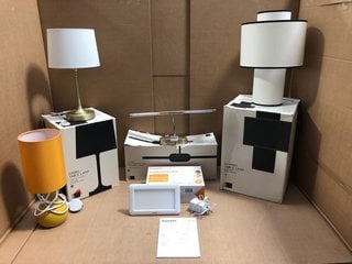 QTY OF ASSORTED LIGHTING ITEMS TO INCLUDE JOHN LEWIS & PARTNERS ISABEL TABLE LAMP: LOCATION - BR10