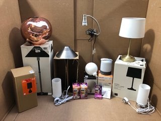 QTY OF ASSORTED LIGHTING ITEMS TO INCLUDE JOHN LEWIS & PARTNERS ANYDAY KRISTY TOUCH LAMP: LOCATION - BR11