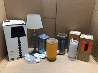 QTY OF ASSORTED LIGHTING ITEMS TO INCLUDE JOHN LEWIS & PARTNERS KRISTY TOUCH LAMP: LOCATION - BR12