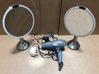 3 X ASSORTED ITEMS TO INCLUDE SIMPLE HUMAN SENSOR MIRRORS: LOCATION - BR12