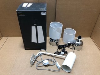 QTY OF ASSORTED LIGHTING ITEMS TO INCLUDE JOHN LEWIS & PARTNERS 3 ;LANTERN STAINLESS STEEL LIGHTS: LOCATION - BR13