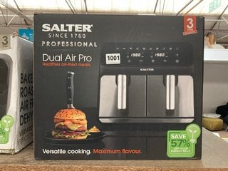 SALTER PROFESSIONAL DUAL AIR PRO AIR FRYER - RRP £109: LOCATION - BR1