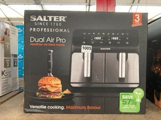 SALTER PROFESSIONAL DUAL AIR PRO AIR FRYER - RRP £109: LOCATION - BR1