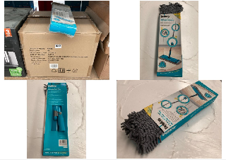 QTY OF BELDRAY CLICK CONNECT CHENILLE FLAT FLOOR CLEANING MOPS: LOCATION - BR1