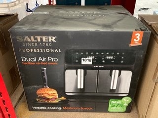 SALTER PROFESSIONAL DUAL AIR PRO AIR FRYER - RRP £109: LOCATION - BR1