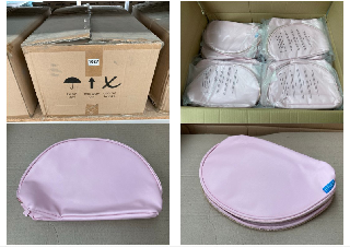 LARGE QTY OF SCHOLL SMALL MAKE UP STYLE BAGS IN BABY PINK: LOCATION - BR2