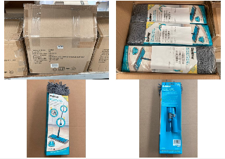 QTY OF BELDRAY CLICK CONNECT CHENILLE FLAT FLOOR CLEANING MOPS: LOCATION - BR2