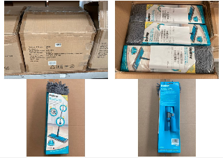 QTY OF BELDRAY CLICK CONNECT CHENILLE FLAT FLOOR CLEANING MOPS: LOCATION - BR2