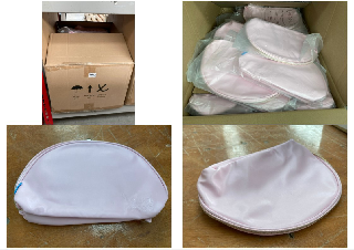 LARGE QTY OF SCHOLL SMALL MAKE UP STYLE BAGS IN BABY PINK: LOCATION - BR3