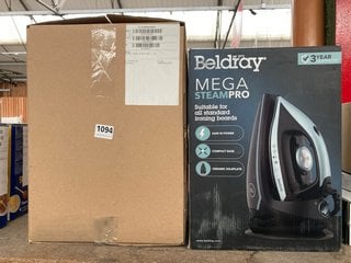 2 X BELDRAY MEGA STEAM PRO STEAM IRONS: LOCATION - BR6