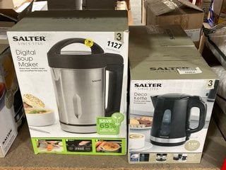 2 X ASSORTED SALTER KITCHEN APPLIANCES TO INCLUDE DIGITAL SOUP MAKER: LOCATION - CR3