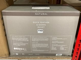 JOHN LEWIS & PARTNERS NATURAL DUCK FEATHER & DOWN DOUBLE DUVET : 4.5 + 9 TOG - RRP £195: LOCATION - CR4