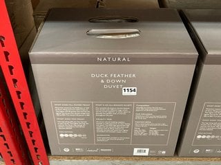 JOHN LEWIS & PARTNERS NATURAL DUCK FEATHER & DOWN KING SIZE DUVET : 4.5 TOG - RRP £195: LOCATION - CR5