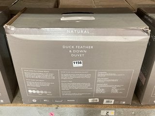 JOHN LEWIS & PARTNERS NATURAL DUCK FEATHER & DOWN DOUBLE DUVET : 4.5 + 9 TOG: LOCATION - CR5