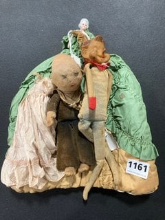 A COLLECTION OF ANTIQUE DOLLS TO INCLUDE VICTORIAN EXAMPLES: LOCATION - CR8