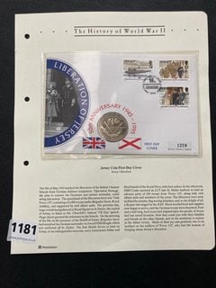 A COMMEMORATIVE FIRST DAY COIN COVER : THE HISTORY OF WORLD WAR TWO £2 COIN: LOCATION - CR8