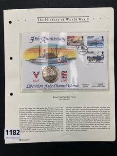 A COMMEMORATIVE FIRST DAY COIN COVER : THE HISTORY OF WORLD WAR TWO £2 COIN: LOCATION - CR8