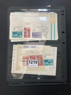 A FOLDER OF VINTAGE MINT STAMPS AND FIRST DAY COVERS: LOCATION - CR8