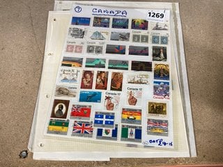 A COLLECTION OF VINTAGE STAMPS ON SHEETS: LOCATION - CR9