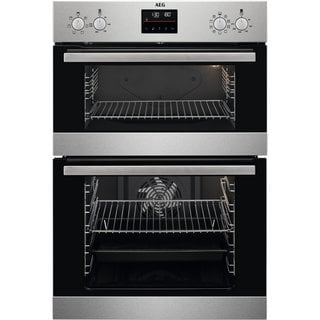 AEG 6000 SURROUND COOK CATALYTIC DOUBLE BUILT IN ELECTRIC OVEN : MODEL DCB535060M - RRP £620: LOCATION - B5