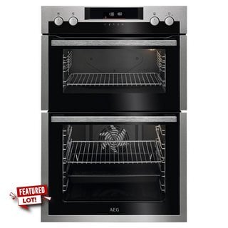 AEG SURROUNDCOOK DOUBLE ELECTRIC OVEN: MODEL DCK531160M - RRP £1029: LOCATION - B5