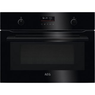 AEG BUILT IN COMB MICROWAVE AND COMPACT OVEN: MODEL KMK565060B - RRP £699: LOCATION - B5