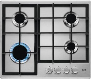 AEG 3000 SLIMLINE 60CM GAS HOB : MODEL HGE64200SM - RRP £239: LOCATION - B7