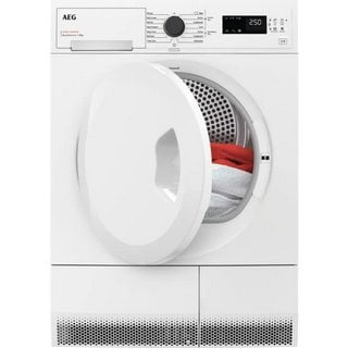 AEG 5000 SERIES CONDENSER TUMBLE DRYER : MODEL TXC508B2B - RRP £449: LOCATION - B5