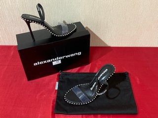 ALEXANDER WANG NOVA HEELED SANDALS IN BLACK - UK SIZE 6 - RRP £580: LOCATION - LUXURY