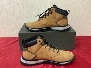 TIMBERLAND MENS TREELINE WATERPROOF MID BOOTS IN WHEAT NUBUCK - UK SIZE 7 - RRP £150: LOCATION - LUXURY