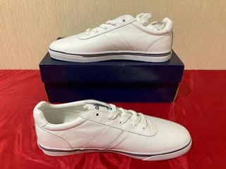 POLO RALPH LAUREN HANFORD TRAINERS IN WHITE/NAVY - UK SIZE 11 - RRP £95: LOCATION - LUXURY