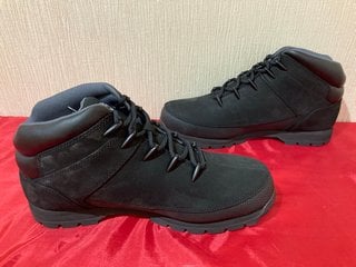 TIMBERLAND MENS EURO SPRINT MID HIKER BOOTS IN BLACK NUBUCK - UK SIZE 10 - RRP £145: LOCATION - LUXURY