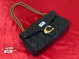 COACH QUILTED TABBY 26 LEATHER SHOULDER BAG IN BLACK - RRP £550: LOCATION - LUXURY