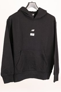 NEW BALANCE ATHLETICS REMASTERED FRENCH TERRY COTTON JERSEY HOODIE IN BLACK - UK SIZE MEDIUM - RRP £80: LOCATION - LUXURY