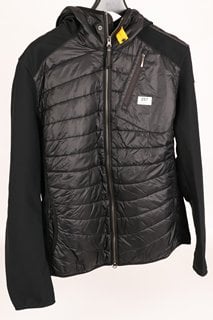 PJS PARAJUMPERS JAYDEN HYBRID ZIP-UP JACKET IN BLACK - UK SIZE X-LARGE - RRP £335: LOCATION - LUXURY