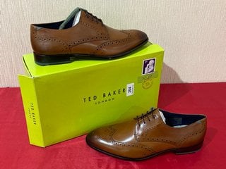 TED BAKER BROGUE SHOES IN TAN - UK SIZE 8 - RRP £99: LOCATION - LUXURY