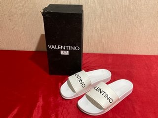 VALENTINO XENIA SUMMER SLIDERS IN WHITE - UK SIZE 9 - RRP £139: LOCATION - LUXURY