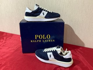 POLO RALPH LAUREN TRAIN 89 TRAINERS IN NAVY/WHITE - UK SIZE 9 - RRP £130: LOCATION - LUXURY