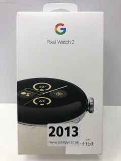 GOOGLE PIXEL WATCH 2 SMARTWATCH IN POLISHED SILVER CASE PORCELAIN ACTIVE BAND: MODEL NO G4TSL, GQ6H2 [JPTN41905]. (SEALED UNIT). THIS PRODUCT IS FULLY FUNCTIONAL AND IS PART OF OUR PREMIUM TECH AND E